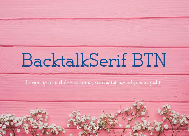 BacktalkSerif BTN example